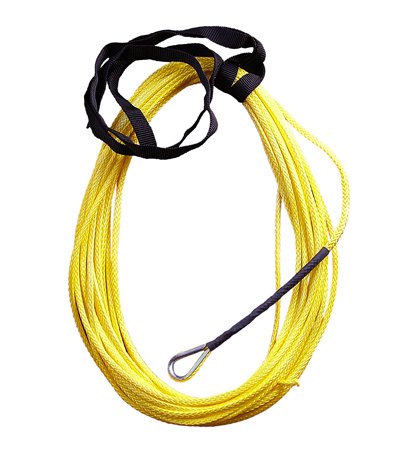 Rope Custom Splice 1/4 55 foot Yellow UTV WARN 4.0 Cable