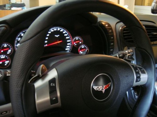 Corvette C6 Sport Steering Wheel, Black Leather Steering Accessories Grant Steering Wheel 61341TMS