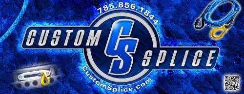 12' ATV AmSteel Blue 3/16 Winch Rope Snow plow & Hawse Winches Custom Splice 3/16 12 foot ATV Wince Snow Hawse