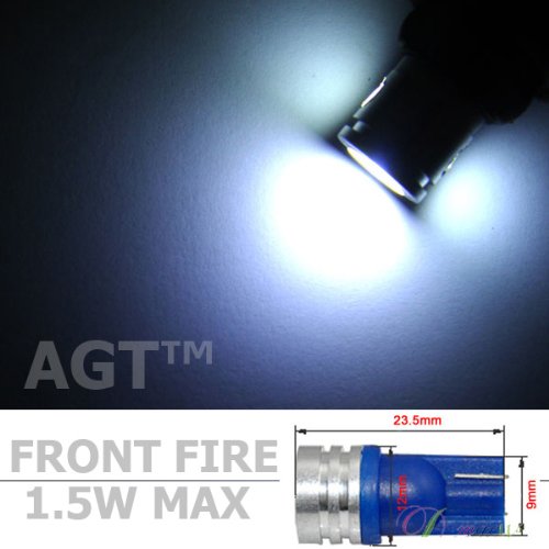 AGT 194 168 2825 1.5 Watt Directional White High Power LED Car Lights Bulb (Pack of 4) Bulbs AGT 4x194-1.5W-W