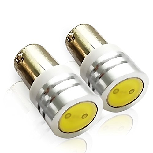 BA9S / BA9 LED Light Bulb 1W Round Base Red (Pack of 2) Bulbs AGTLED 2xBA9-Red