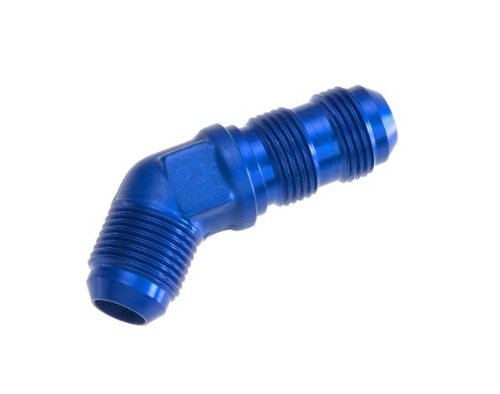 Redhorse Performance 837-10-1 -10 Male AN/JIC Bulkhead Adapters 45 Degree - Blue Cap Adapters Red Horse Performance 837-10-1