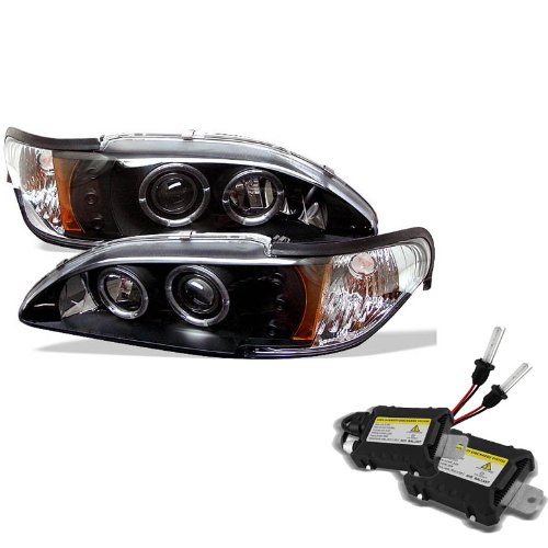 Headlight Assemblies Carpart4u CP4-PD-FM94-1PC-AM-BK+6kH3-DC