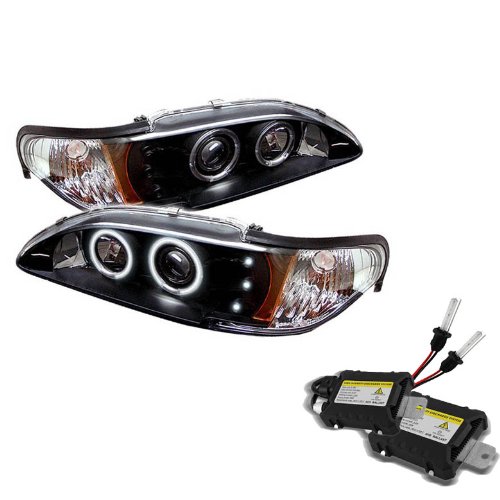 Headlight Assemblies Carpart4u CP4-PD-FM94-1PC-CCFL-BK+6kH3-DC