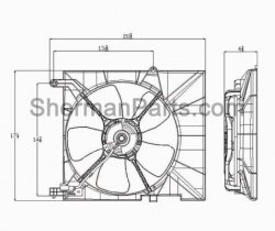 Radiator Fan Sherman CCC602-400