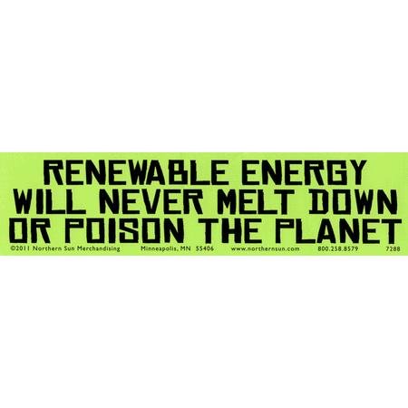 Renewable Energy Bumper Stickers Northern Sun b7288