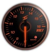 STRI DSD Series 52mm Black Dial Amber LED Voltage Gauge Specialty Stri Motorsport Electronics CS5208A