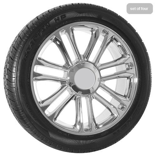 Car UsaRim CAD-055-24-CHR-TIRES