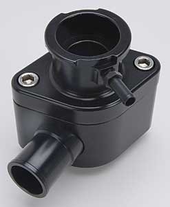 JEGS Performance Products 53060 Intake Manifold Fill Neck Kit - Black Anodize Thermostat Housings JEGS 555-53060