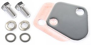 JEGS Performance Products 50582 Chrome Fuel Pump Block-Off Mechanical Fuel Pumps JEGS 555-50582