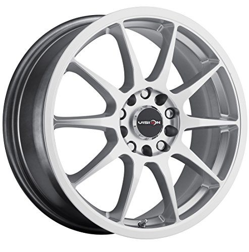 Vision Venom 15 Hypersilver Wheel / Rim 4x100 & 4x4.5 with a 38mm Offset and a 73.1 Hub Bore. Partnumber 425-5603HS38 Car Vision 425-5603HS38