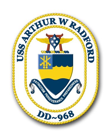 US Navy Ship USS Arthur W. Radford DD-968 Decal Sticker 5.5 Decals Navy Decals