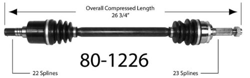 Empi 80-1226 CV Joint Half-Shaft Assembly Half-Shaft Assemblies Empi 80-1226