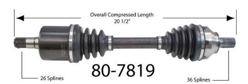Half-Shaft Assemblies Empi 80-7819