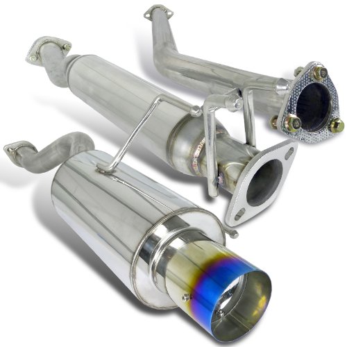 Acura Rsx Base 2.0L Dc5 Jdm 4 Titanium Burnt Tip Catback System Cat-Back Systems Spec-D Tuning MFCAT2-RSX02T-SD