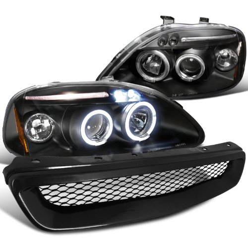 Headlight Assemblies Spec-D Tuning HGLHP-CV96JM-TM