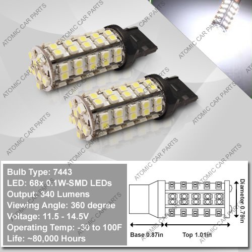 Bulbs ACP 7443-68SMD1210-W