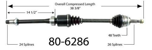 EMPI CV Joint Half Shaft 80-6286 Half-Shaft Assemblies Empi 80-6286
