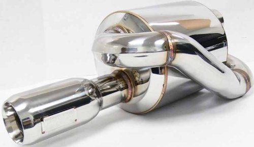 OBX Universal Muffler Mugen Twin Loop MG01 3.0 Mufflers OBX Racing Sports MG01-3.0