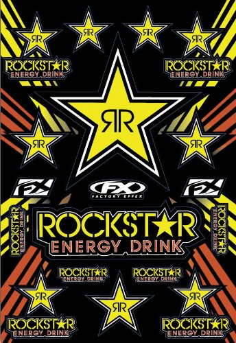 Factory Effex 15-68702 Rockstar Energy Sticker Sheet Decals Factory Effex 15-68702