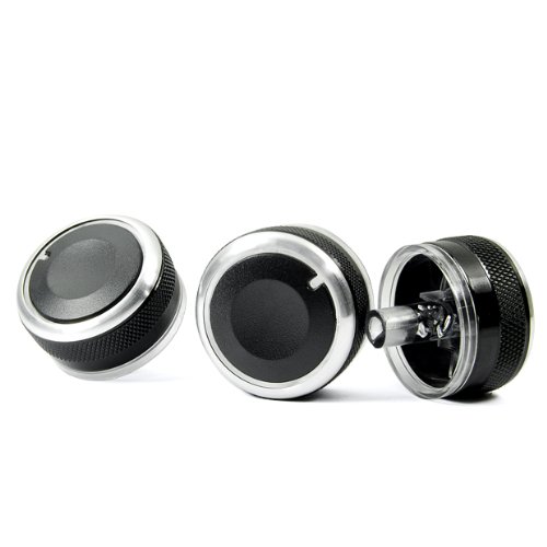 Black and Chrome Silvery Rim Car SUV Truck Sedan Coupe Hatchback Front Interior Air Conditioning Air-condition Control Panel Switch Switches Controler Covers Kit Decoration Caps for 2003 2004 2005 2006 2007 2008 Mazda 6 Auto Temp Control Sensor PH SC010024D