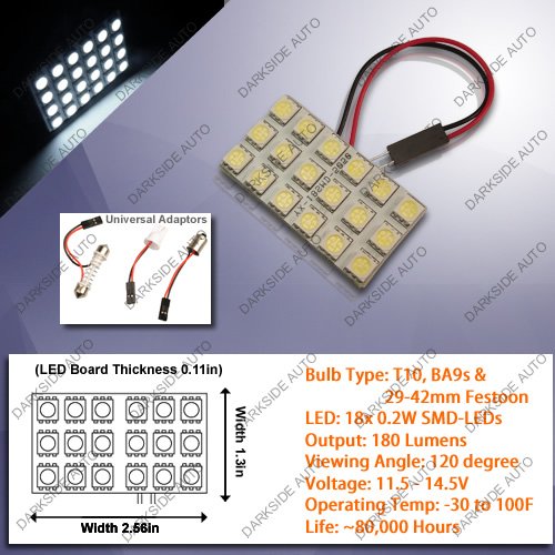 Headlight Bulbs Darkside PCB-65X33-18LED5050-WHT