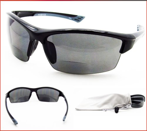 Goggles Bikershades.com Half Frame bifocal polarized smoke 1.50