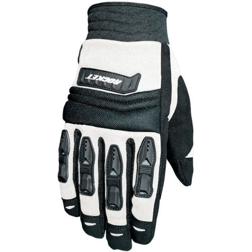 Joe Rocket Velocity Men's Leather Sports Bike Racing Motorcycle Gloves - White/Black / Large Gloves Joe Rocket 1056-4704-SU-FBA