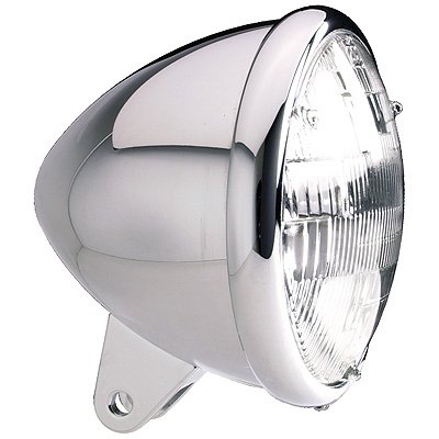 Headwinds 1-5100AA 5-3/4 Standard Bullet Headlight Polished Aluminum for Harley-Davidson Body & Frame Parts HEADWINDS USA C01009108