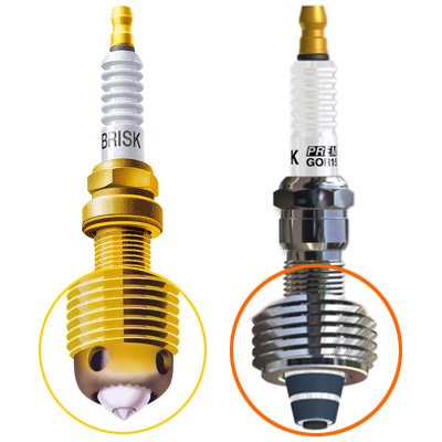 SET OF 6 PERFORMANCE SPARK PLUG CRUSADER 6.0L MP 375 hp GM V8 * QY123GR15ZC107ht Spark Plugs Brisk BORZ-96
