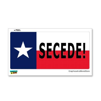 Texas Flag Secede - Anti Obama Nobama - Window Bumper Laptop Sticker Bumper Stickers, Decals & Magnets Graphics and More S8030