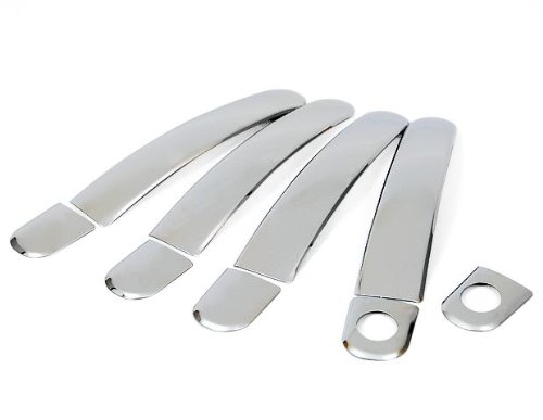 Mirror Chrome Side Door Handle Covers Trims for Volkswagen VW Passat Jetta Bora Lup Golf Polo TT A2 Skoda Superb Octavia Seat Altea Arosa Cordoba Vario Ibiza Leon 4 Toledo Brand New On Sale 1999 2000 2001 2002 2003 2004 2005 2006 2007 2008 Body phgiveu CH010009E