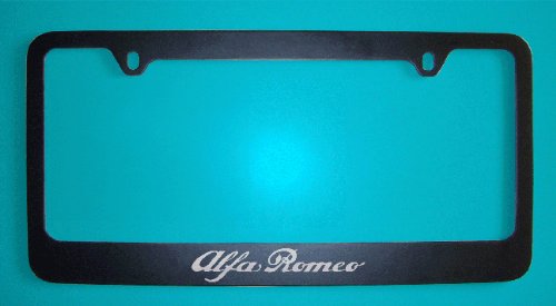 Alfa Romeo Black License Plate Frame (Zinc Metal) Frames Frames pro