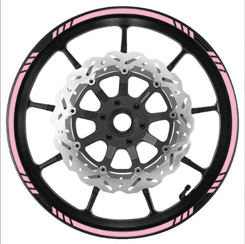PINK Wheel Rim Tape SPEED Graduated Stripe fit ALL Makes of Motorcycles, Cars, Trucks Rims Vehicleartz GRAD_V2_PINK