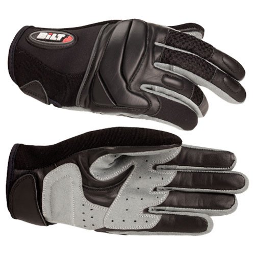 BILT Women's Blazer Leather/Mesh Motorcycle Gloves - MD, Black Gloves Bilt BLG12-BZ-MED