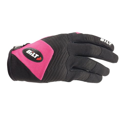 BILT Women's Victor Off-Road Motorcycle Gloves - MD, Black/Pink Gloves Bilt BLG19-BL-M