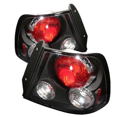 Rxmotoring 2000-2002 Hyundai Accent Tail Light + 8 Led Fog Bumper Lamps Tail Lights RXMOTOR ALT-YD-HYA00-BK+CBL-DRL-8LED-C