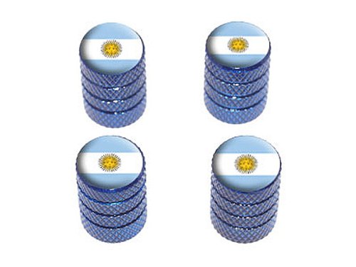 Argentina Flag - Tire Rim Wheel Valve Stem Caps - Blue Valve Stems & Caps Graphics and More V217_Blue