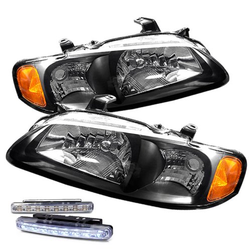 Headlight Bulbs RXMOTOR HD-CL-NS00-AM-BK+CBL-DRL-8LED-C