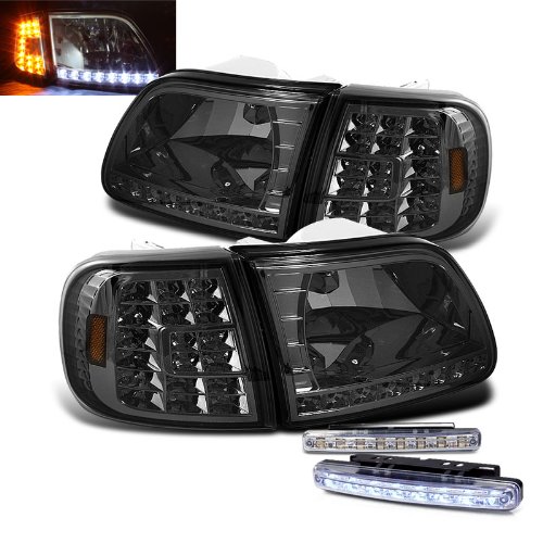 Headlight Bulbs RXMOTOR HD-ON-FF15097-LED-SET-SM+CBL-DRL-8LED-C