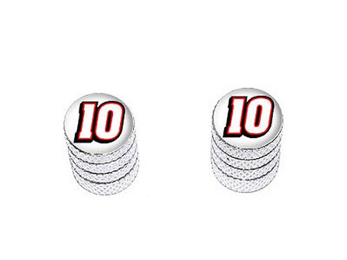 10 Number Ten - Tire Rim Wheel Valve Stem Caps - Motorcycle Bike Bicycle - Aluminum Valve Stems & Caps Graphics and More V238_2_Aluminum
