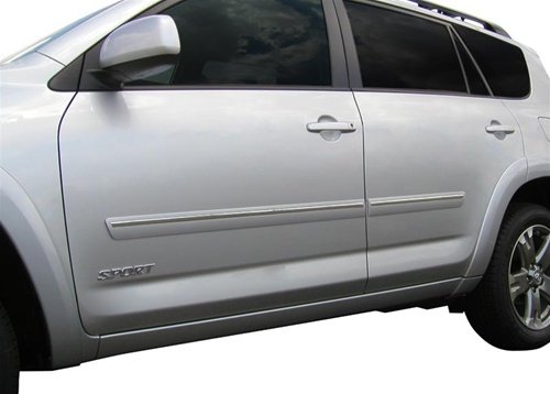 2006-2012 Toyota RAV4 Body Side Moldings (Magnetic Gray Metallic 1G3) with Chrome Insert Side Bodysidemoldings CF2-RAV4-1G3-Dawn