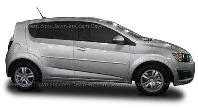 2012-2013 Chevrolet Sonic Body Side Moldings (Inferno Orange Metallic 28/WA502Q/GCR) Side Dawn FE-SONIC12-28/WA502Q/GCR-Dawn