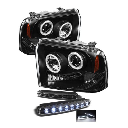 Headlight Assemblies Carpart4u PRO-YD-FS05-CCFL-BK+8LED-BK