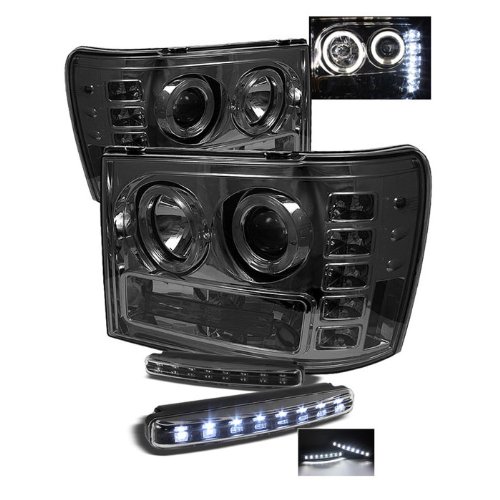 Headlight Assemblies Carpart4u PRO-YD-GS07-HL-SM+8LED-BK