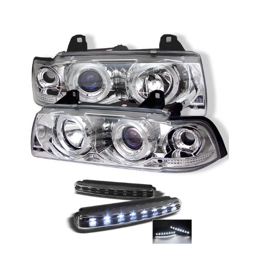 Headlight Assemblies Carpart4u PRO-YD-BMWE36-2D-HL-C+8LED-BK