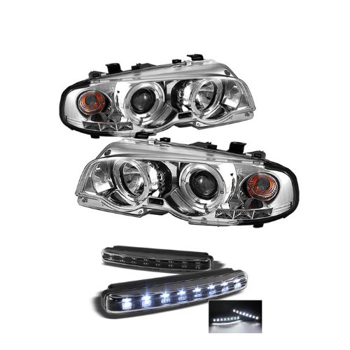 Headlight Assemblies Carpart4u PRO-YD-BMWE46-2D-HL-C+8LED-BK