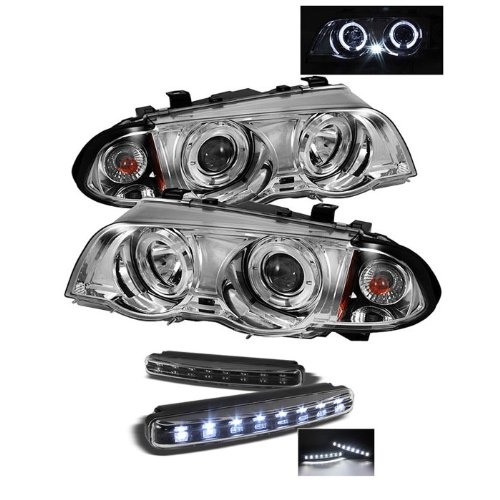 Headlight Assemblies Carpart4u PRO-YD-BMWE46-4D-HL-AM-C+8LED-BK