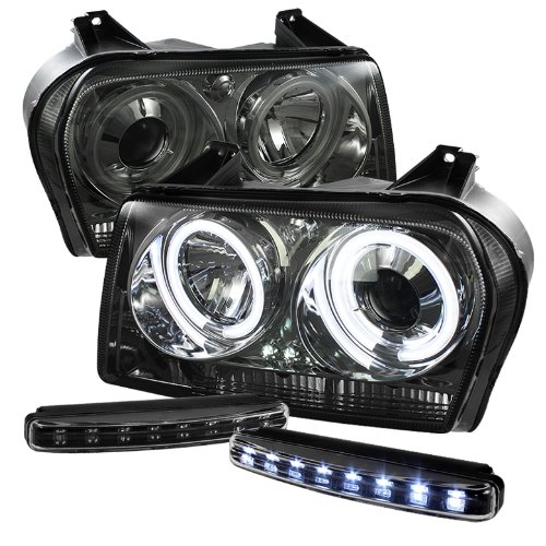 Headlight Assemblies Carpart4u PRO-YD-C305-CCFL-SM+8LED-BK