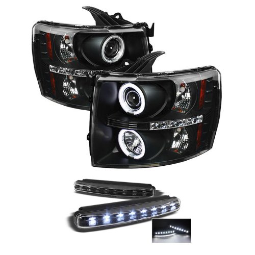 Headlight Assemblies Carpart4u PRO-YD-CS07-CCFL-BK+8LED-BK